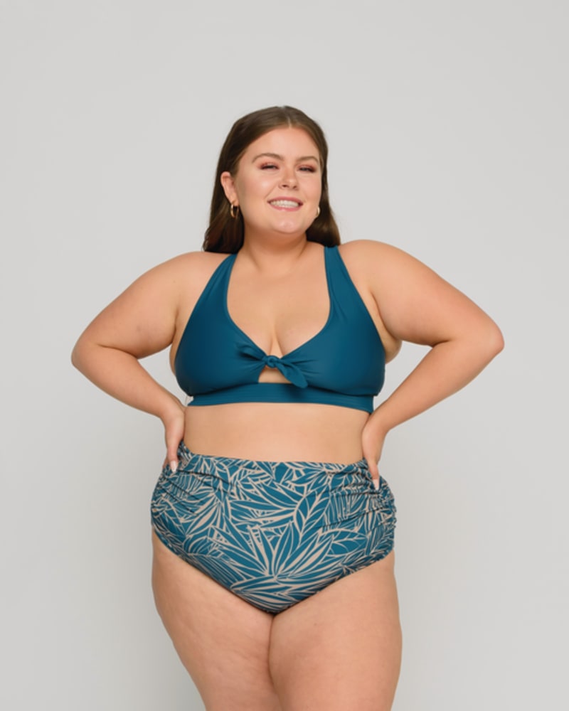 Ruched high waisted bikini bottoms plus size shop
